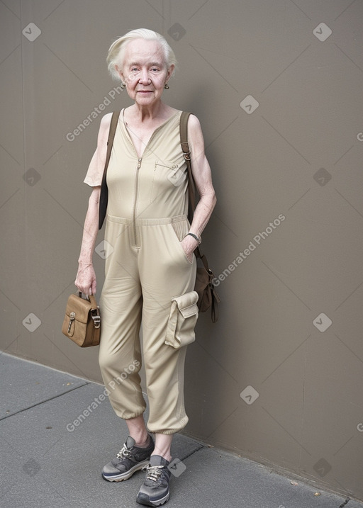 Elderly non-binary with  blonde hair