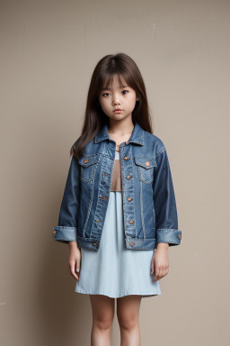 South korean child female with  brown hair