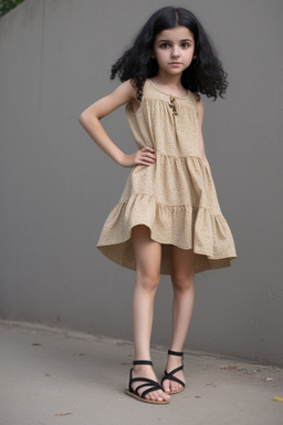 Macedonian child girl with  black hair