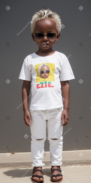 Ethiopian infant boy with  white hair