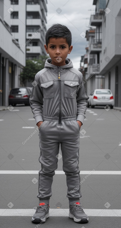 Ecuadorian child boy with  gray hair