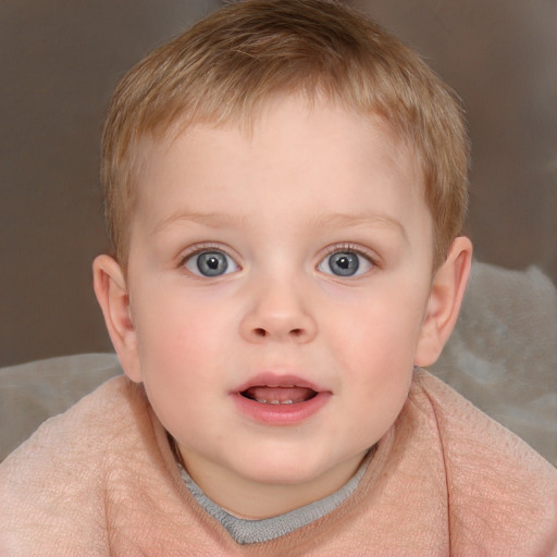 Neutral white child female with short  brown hair and brown eyes