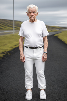 Icelandic elderly male with  white hair