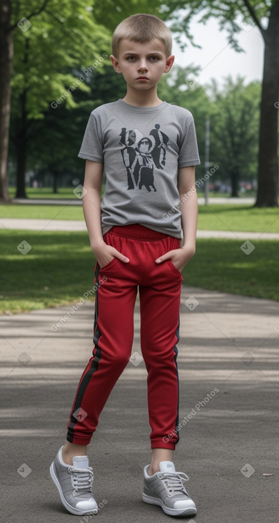 Belarusian child boy with  gray hair