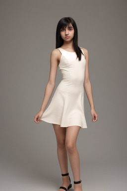 Teenager female with  black hair