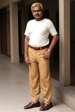 Sri lankan middle-aged male with  blonde hair