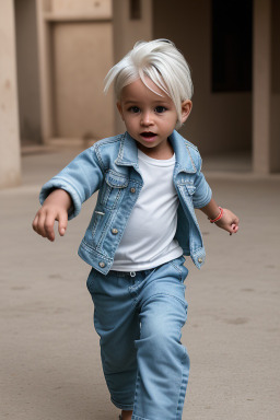 Malian infant boy with  white hair