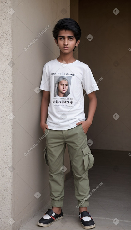 Omani teenager boy with  white hair