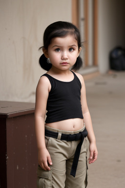 Uzbek infant girl with  black hair