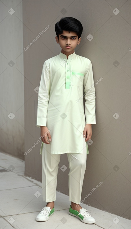 Pakistani teenager boy with  white hair