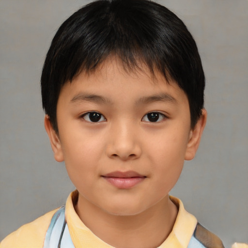 Neutral white child female with short  brown hair and brown eyes