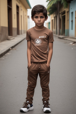 Nicaraguan child boy with  brown hair