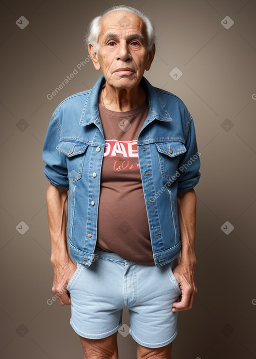 Tunisian elderly male with  brown hair