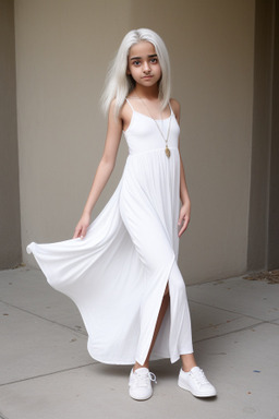 Yemeni teenager girl with  white hair