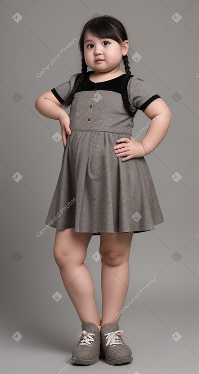 Uzbek infant girl with  gray hair