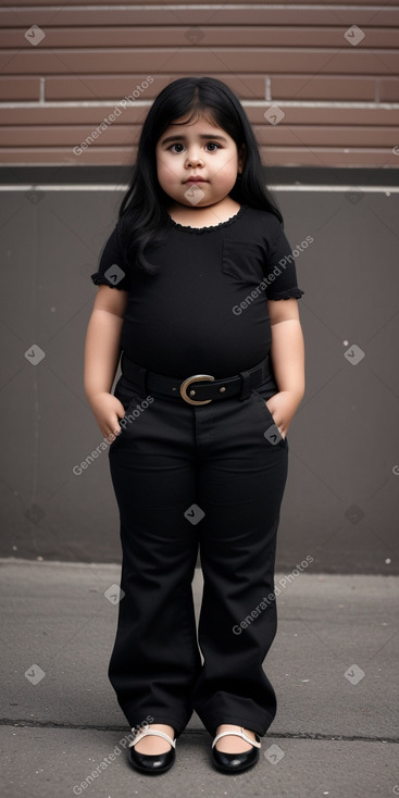 Colombian child girl with  black hair