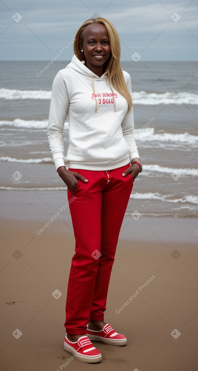 Kenyan 45 years female with  blonde hair