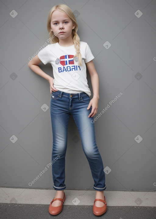 Norwegian child girl with  blonde hair