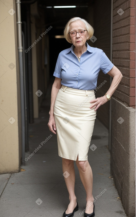 Elderly female with  blonde hair