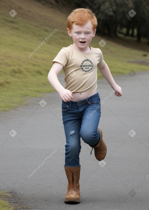 New zealand child boy with  ginger hair