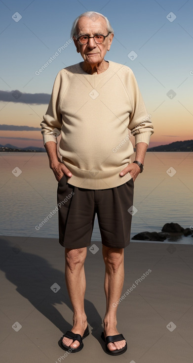 Swiss elderly male with  black hair