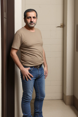 Syrian middle-aged male with  brown hair