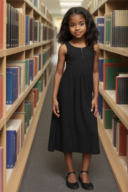 African american child girl with  black hair