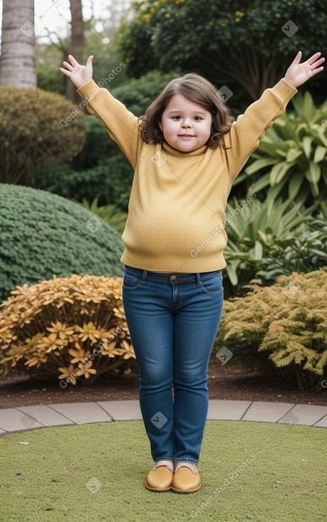 Brazilian child girl with  brown hair