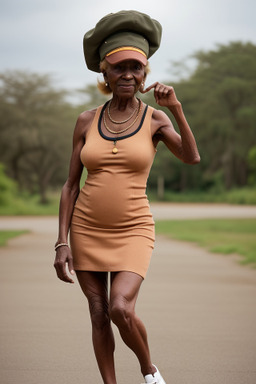 Kenyan elderly female with  ginger hair