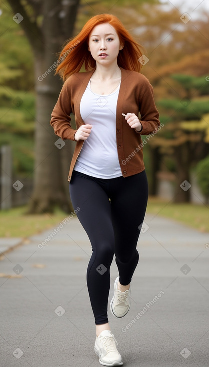 Japanese adult female with  ginger hair