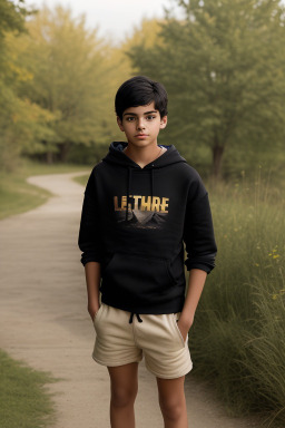 Teenager boy with  black hair