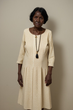 Senegalese elderly female with  black hair