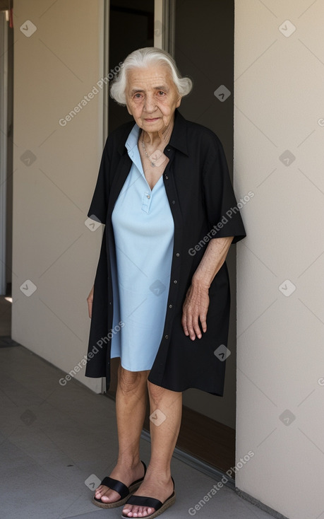 Chilean elderly female with  black hair