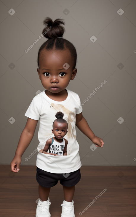 Kenyan infant boy with  brown hair