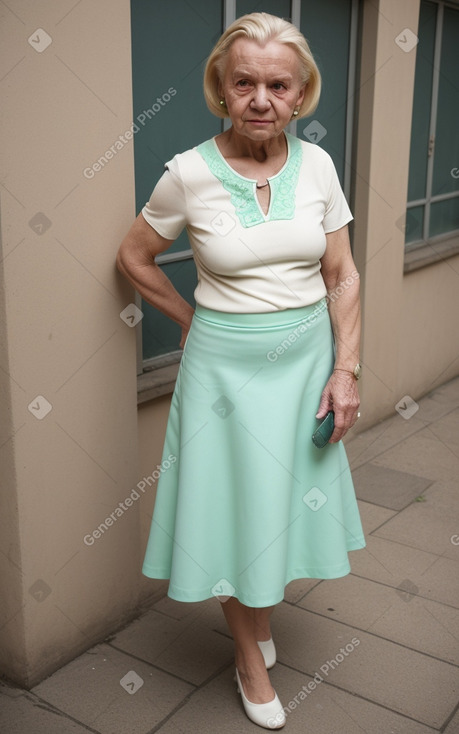 Czech elderly female with  blonde hair