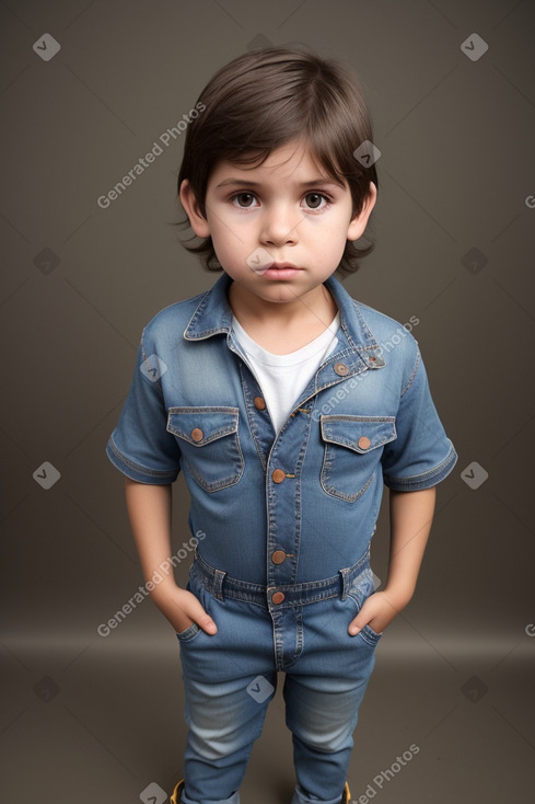 Paraguayan child boy with  brown hair