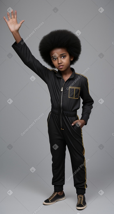 Somali child boy with  black hair