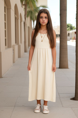 Tunisian teenager girl with  brown hair