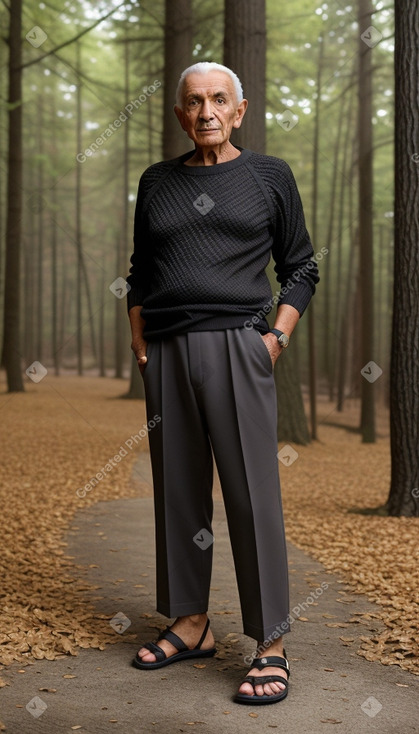 Algerian elderly male with  black hair