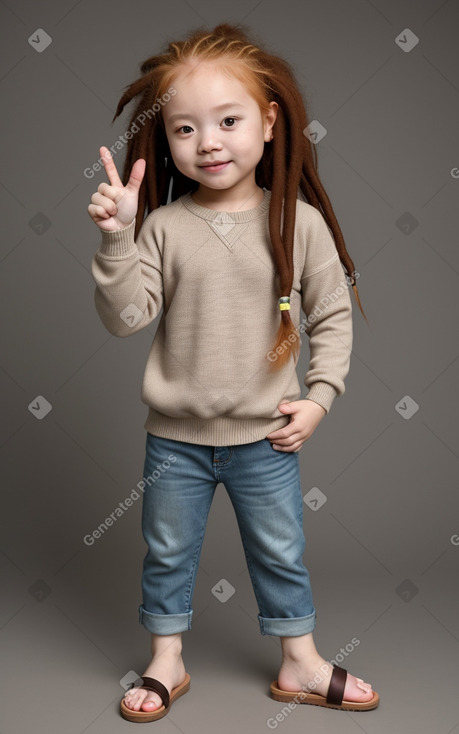 Taiwanese infant girl with  ginger hair