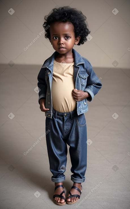 Ethiopian infant boy with  black hair