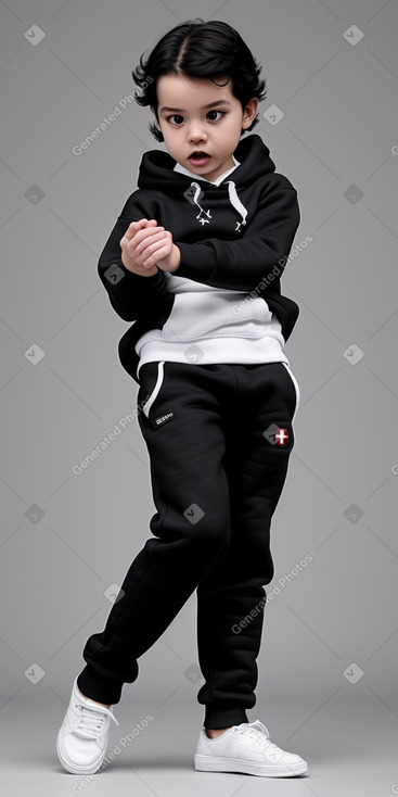 Swiss infant boy with  black hair