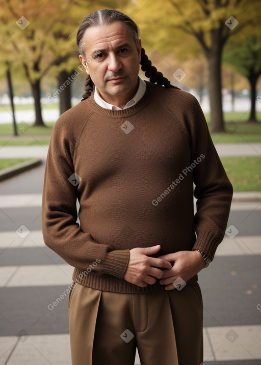 Georgian middle-aged male with  brown hair