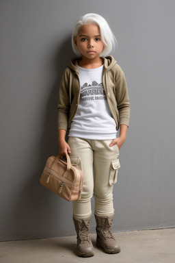 Honduran child girl with  white hair