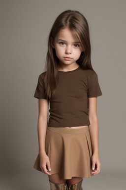 Child girl with  brown hair