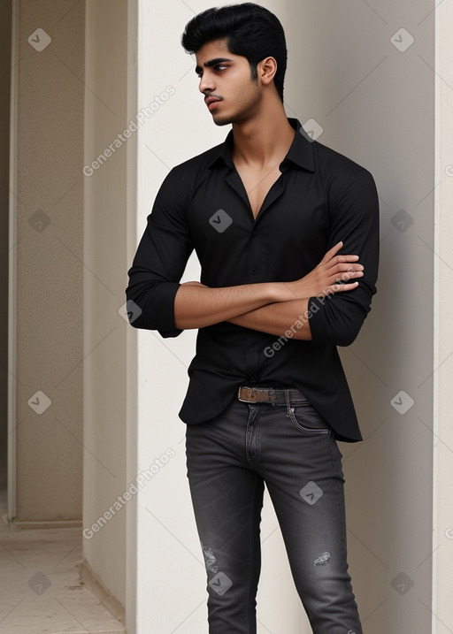 Yemeni young adult male with  black hair