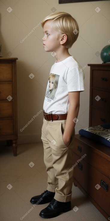 South african child boy with  blonde hair