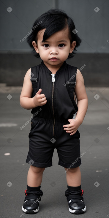 Indonesian infant boy with  black hair