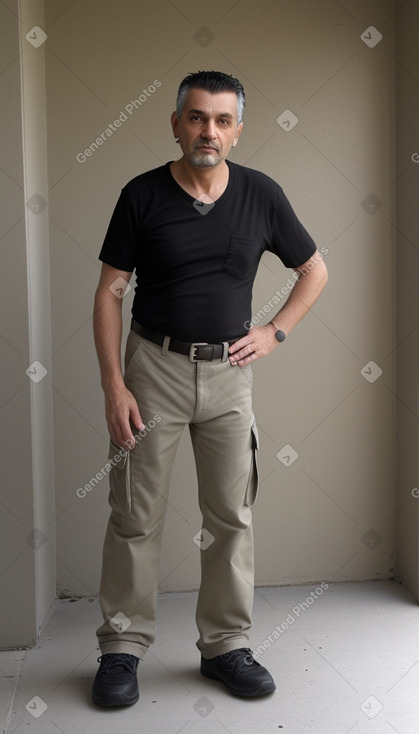 Romanian 45 years male with  black hair