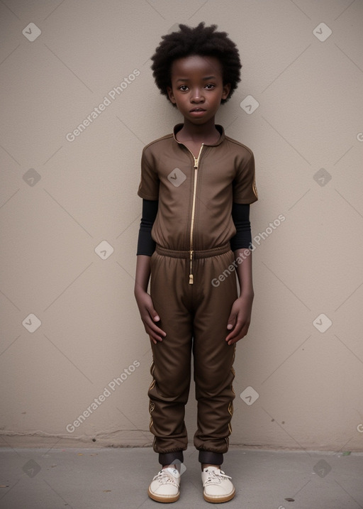 African child boy with  brown hair